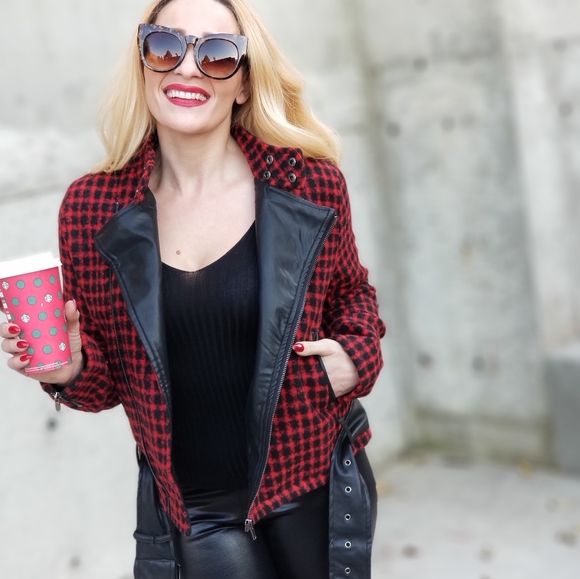 Checker Moto Jacket - Picture 3 of 5